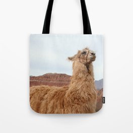 Argentina Photography - Llama In The Mountain Filled Desert Tote Bag