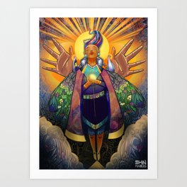 And the Darkness Shall Not Overcome Her Art Print