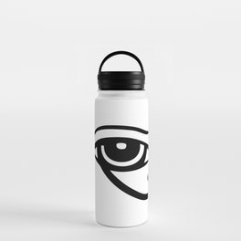 Egyptian Eye of Horus. BLACK. Water Bottle
