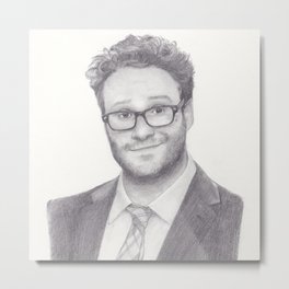 Seth Rogen Pencil drawing Metal Print | Sausageparty, Thisistheend, Illustration, Black and White, Weed, Jamesfranco, Graphite, Other, 420, Theinterview 