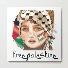 Free Palestine in watercolor Metal Print | Palestine, Valor, Paz, Aerosol, Coraje, Separacion, Emancipacion, Arabe, Digital, Tristeza 