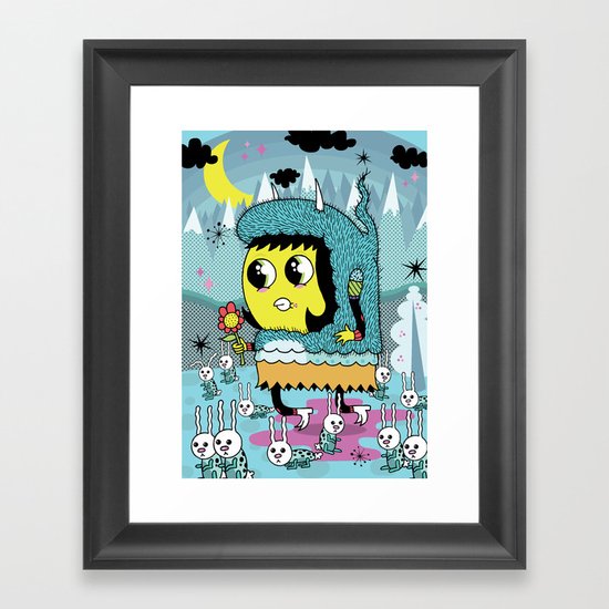 The Birds and the Bunnies Framed Art Print