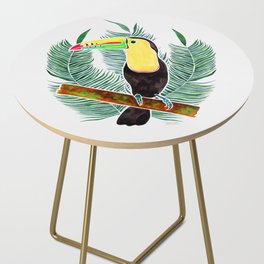 Jungle Toucan Watercolor Side Table