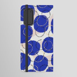 Big blue polka dot var 2 Android Wallet Case