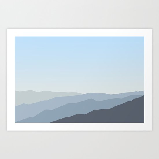 Blue Landscape Art Print