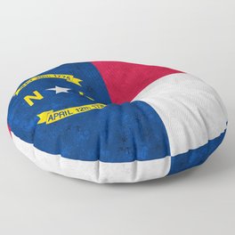 Flag of North Carolina US State Flags Tar Heel Banner Standard Colors Floor Pillow