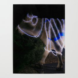 Light Up Cow Poster