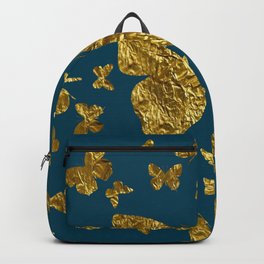 Butterfly kaleidoscope gold Backpack