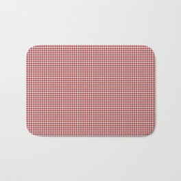 Fire Brick Gingham Bath Mat | Digital, Black And White, Pattern, Illustration, Ink, Graphicdesign, Vector, Abstract, Concept, Pop Art 