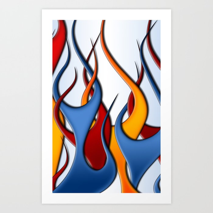 Hot Rod Flames Art Print