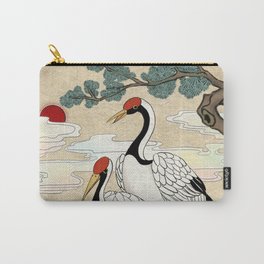 Minhwa: Pine Tree and Cranes B Type Carry-All Pouch