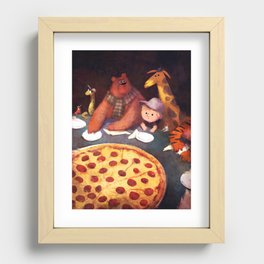 Pizza Time Recessed Framed Print