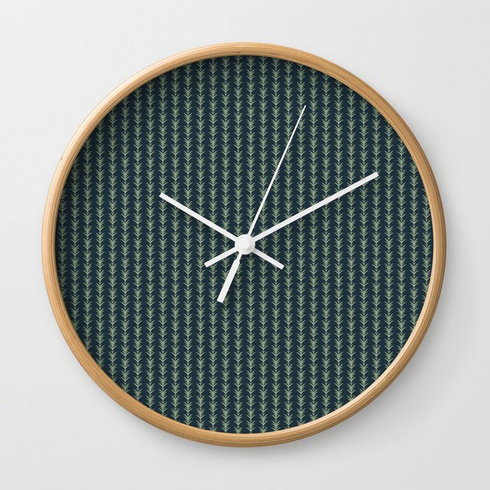 Palm Pier | Navy Wall Clock