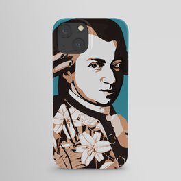 Sepia & Turquoise Mozart iPhone Case