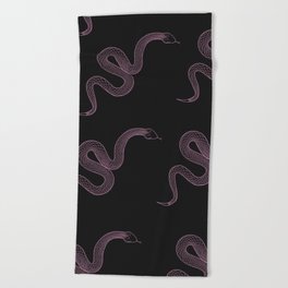 Tell Me - Snake Illustration Beach Towel
