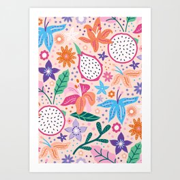Tropical Blooms  Art Print
