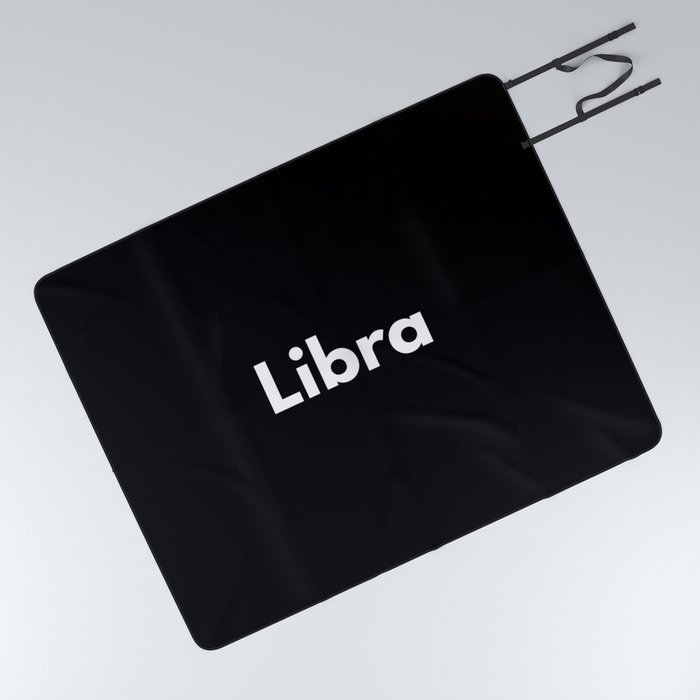 Libra, Libra Sign, Black Picnic Blanket