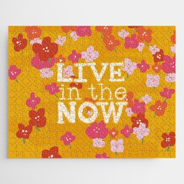 Live in the Now Floral Vintage Jigsaw Puzzle