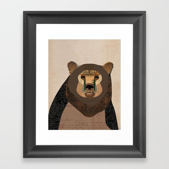 Bear Collage Framed Art Print