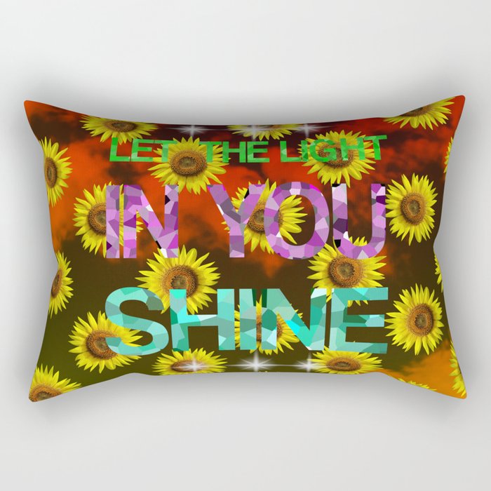 Light Shine Sunflower in sky  Rectangular Pillow