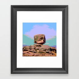 Rock bretagne Framed Art Print