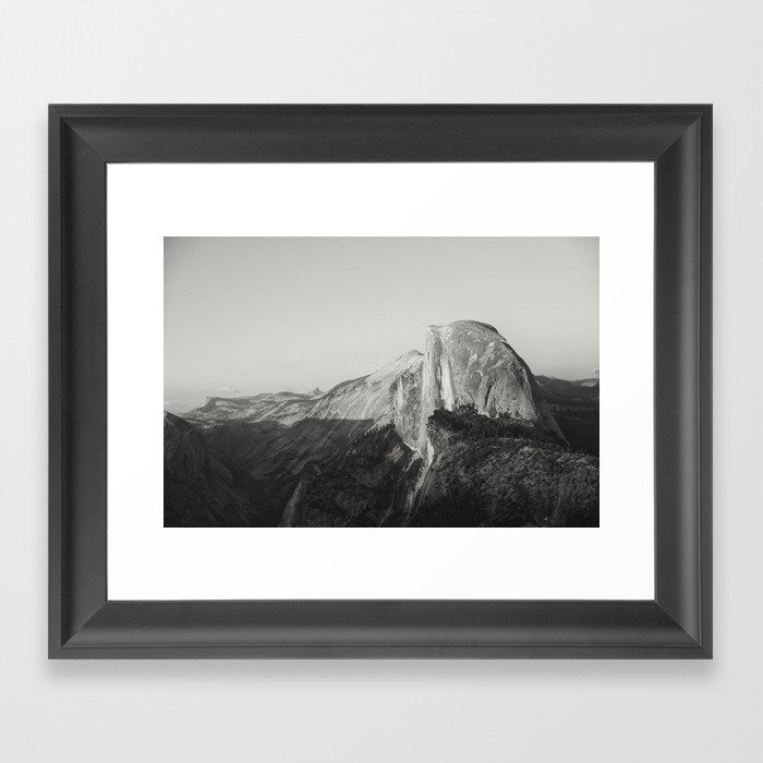 Half Dome V (black and white version) Framed Art Print