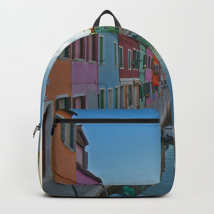 Case Colorate Burano ,Venice,Italy Backpack