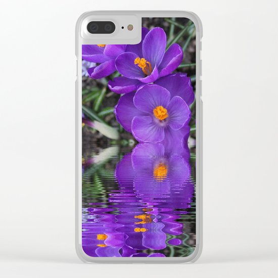 Crocus Reflections Clear iPhone Case