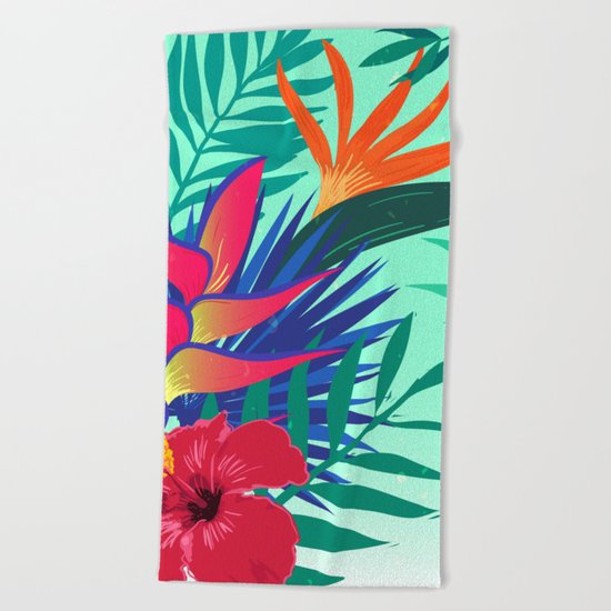 Tropical Pattern 6 Beach Towel