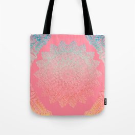 Paradise Pink Mandala Orchard Sunlight Ombre Textiles Decor Tote Bag