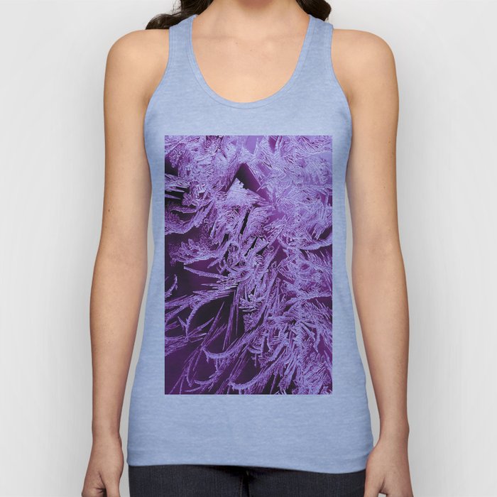 White Ice Crystals On A Purple Background #decor #society6 #buyart Tank Top