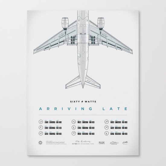Arriving Late - Tour Poster Canvas Print