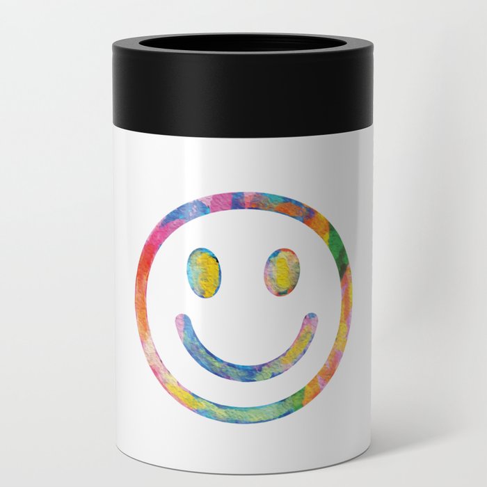 Smiley Face Colorful Can Cooler