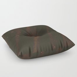 Dark impressionism brown shape Floor Pillow