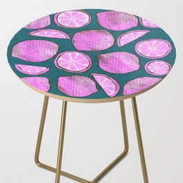 Pop Art Lemons - Pink Side Table
