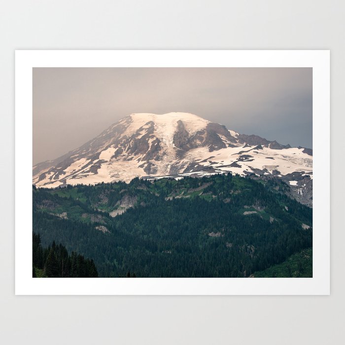 Mount Rainier Summer Adventure - Pacific Northwest Mountain Landscape Art Print