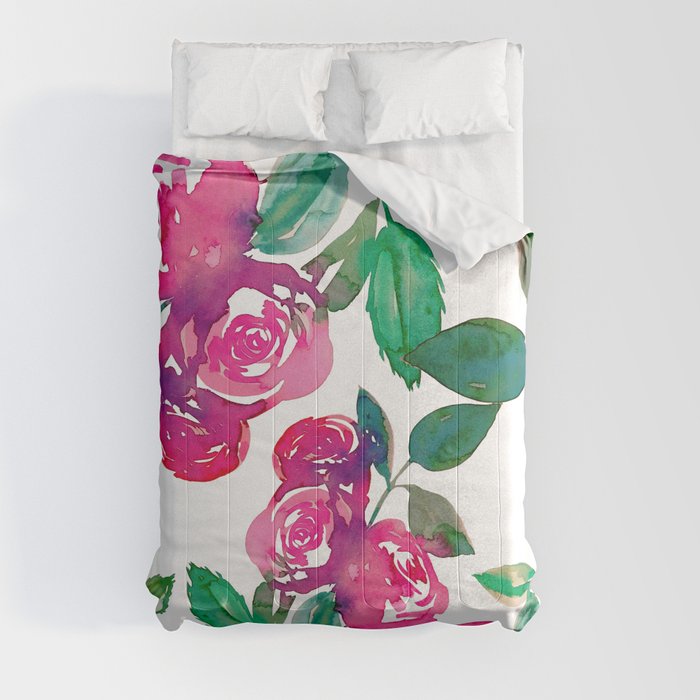 Pink roses  Comforter