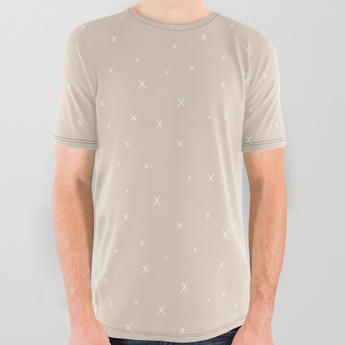 Minimal X's in Pebble All Over Graphic Tee