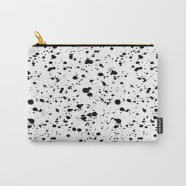 Paint Spatter Black and White Carry-All Pouch | Illustration, Paint, Texture, Painted, Droplets, Brushstrokes, Painting, Pattern, Drops, Stroke 