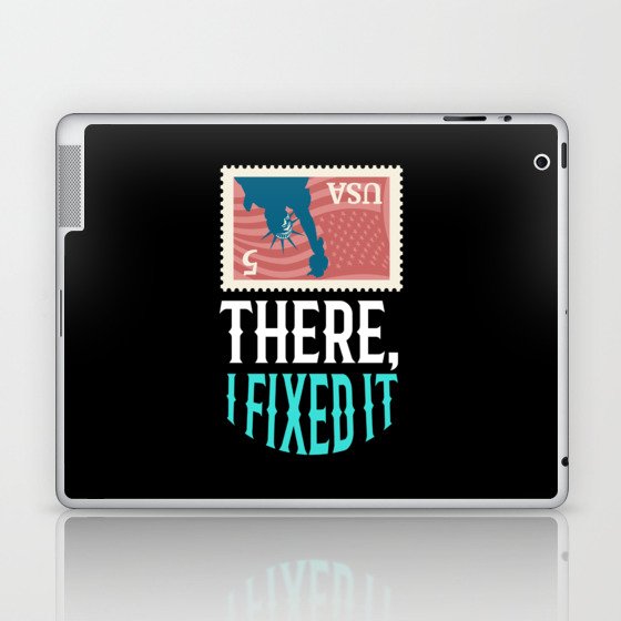 There I Fixed It Stamp Collecting Laptop & iPad Skin