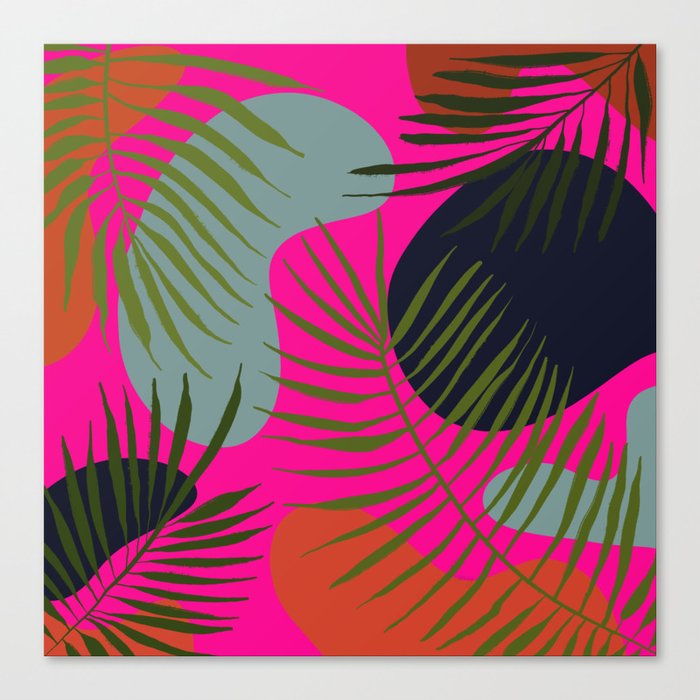 Palm Fronds Art Canvas Print