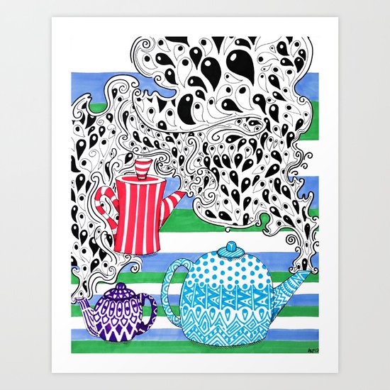 Teapots Art Print