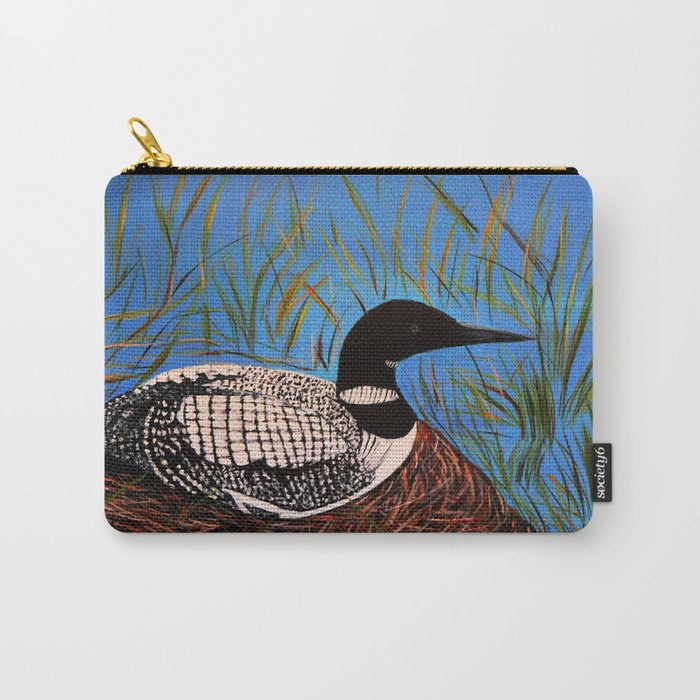 Loon on the Nest  Carry-All Pouch