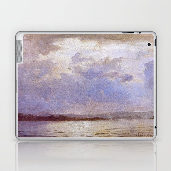 Hans Gude Painting -  Tordenskyer Over Chiemsee Thunder Clouds Over The Chiemsee 1867  | Reproductio Laptop & iPad Skin
