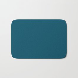 Morocco Blue Solid Colour Bath Mat | Curated, Teal, Morocco, Seablue, Pattern, Graphicdesign, Bluesolid, Solid, Blue, Solidblue 
