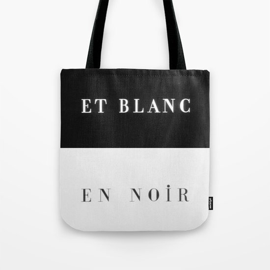 Et Blanc En Noir Tote Bag