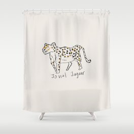 Jovial Jaguar Shower Curtain