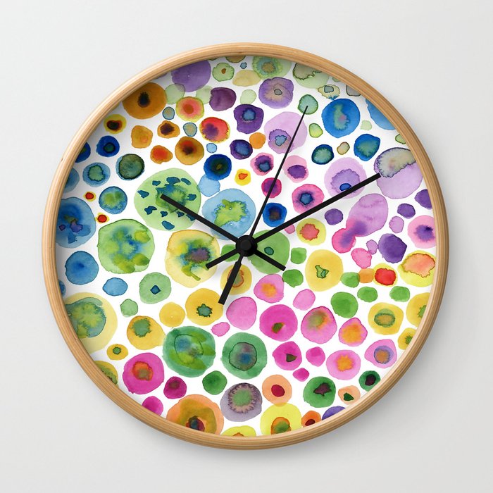 Gems Watercolor Wall Clock