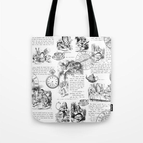 Alice in Wonderland - Pages Tote Bag