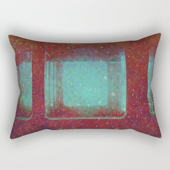 Into the City, Structure Windows Grunge Rectangular Pillow